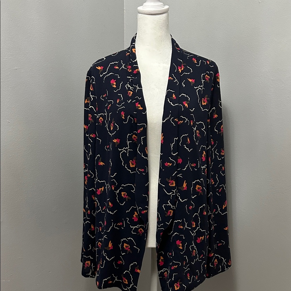 Floral Women's Jacket - Black and Red